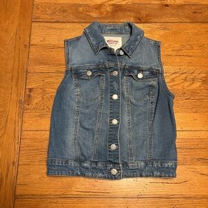 Mossimo Supply Co Womens Distressed Denim Vest Size Medium Y2K
